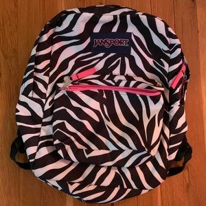 Jansport zebra print backpack